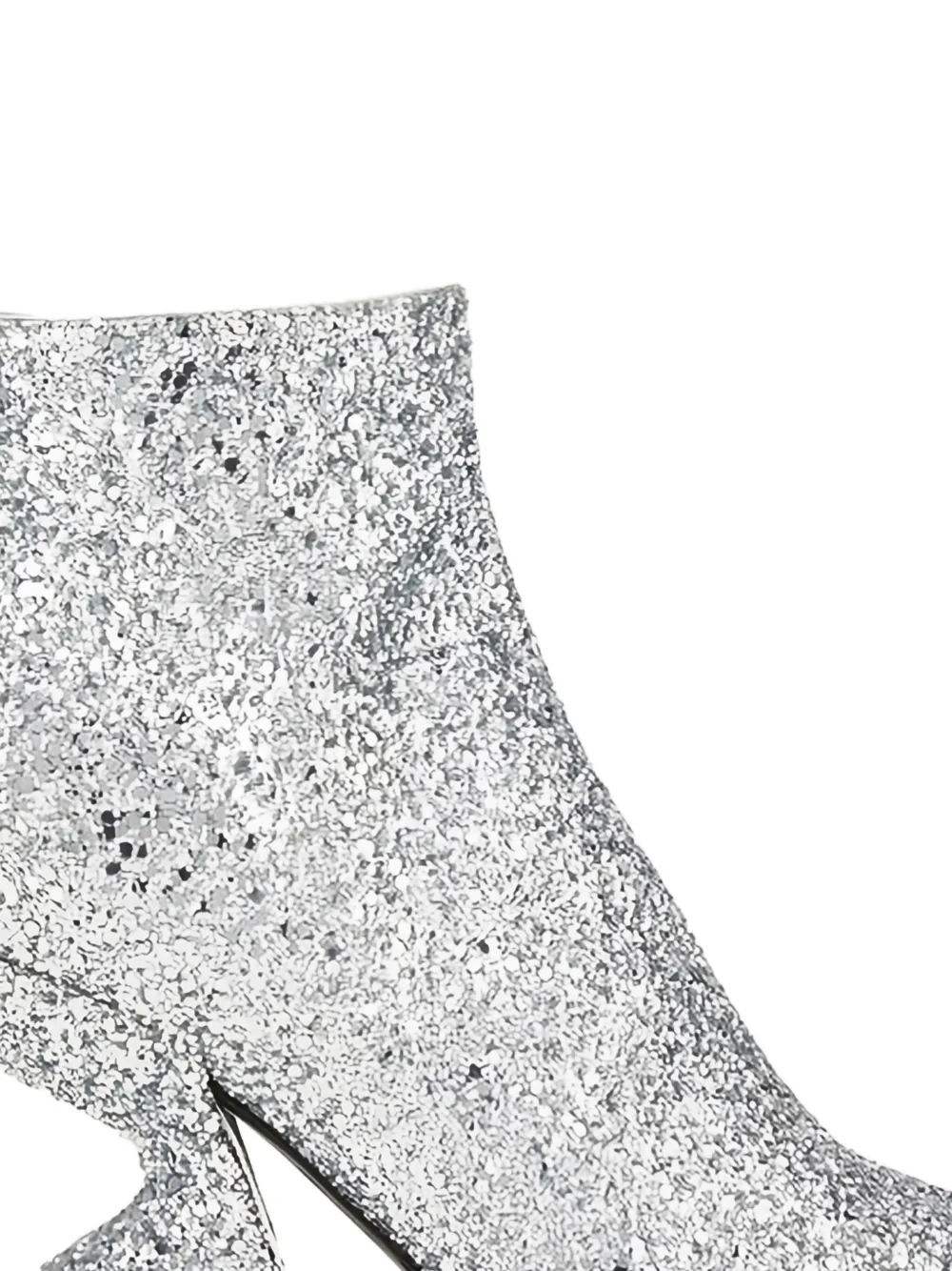 Ferragamo glitter-effect sculpted-heel ankle boots Grey