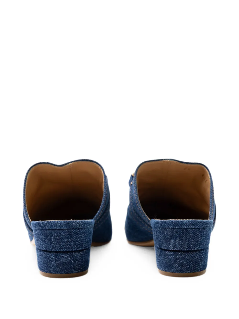 Ferragamo Denim muiltjes met Gancini-detail Blauw