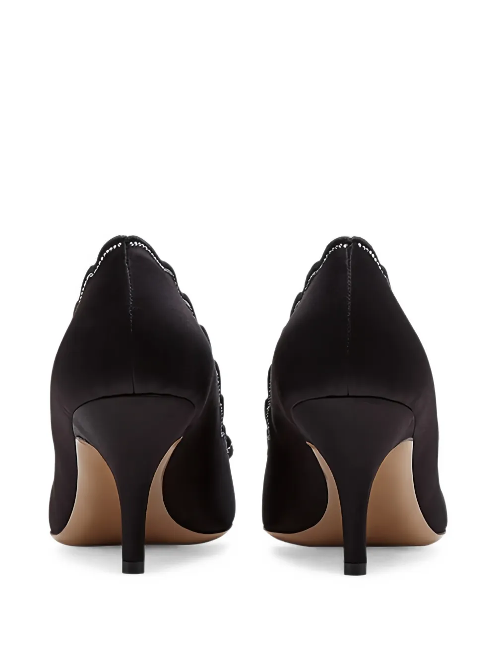 Ferragamo Vara bow scalloped pumps Zwart