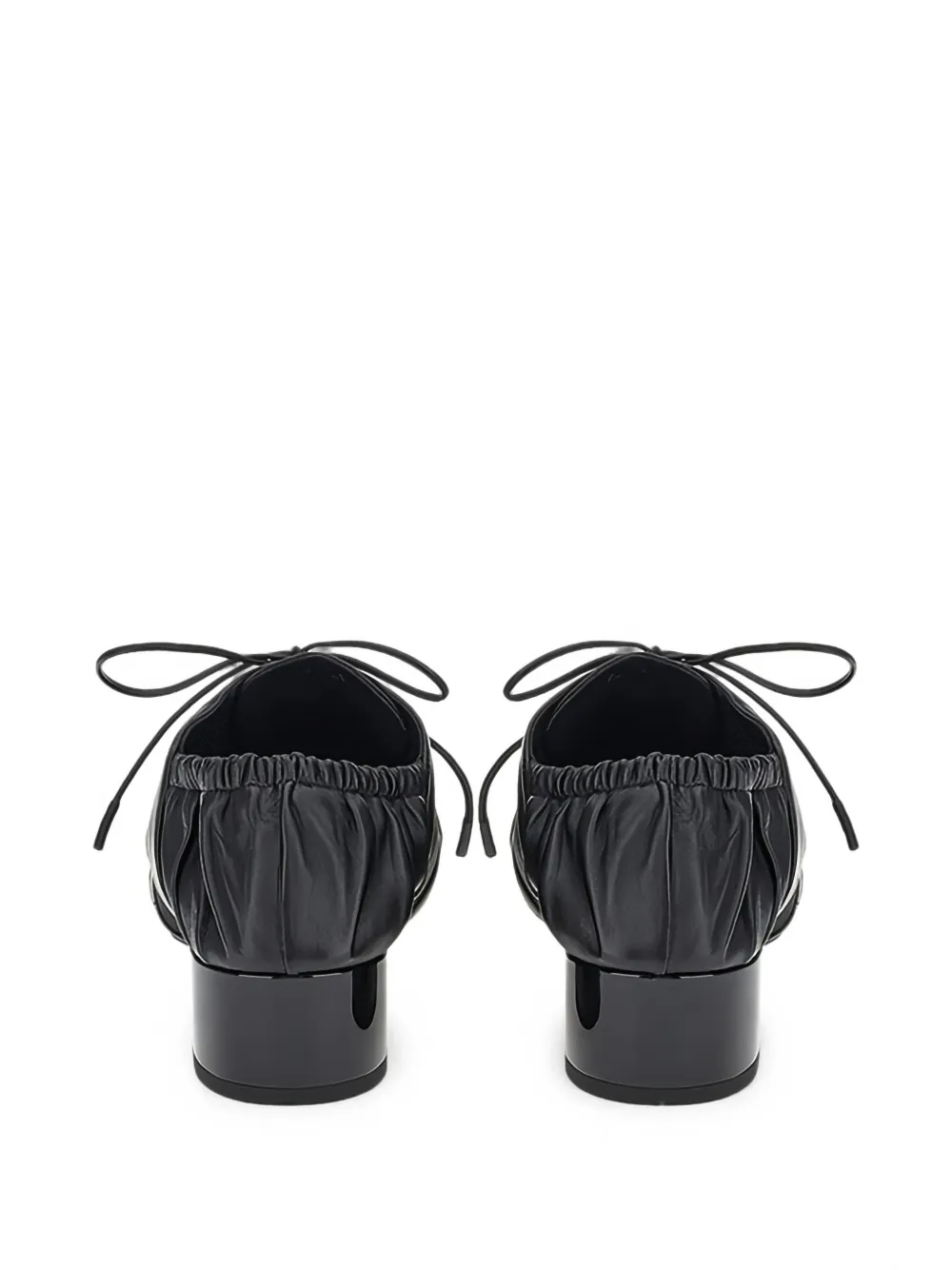 Ferragamo lace-up gathered derby shoes Zwart
