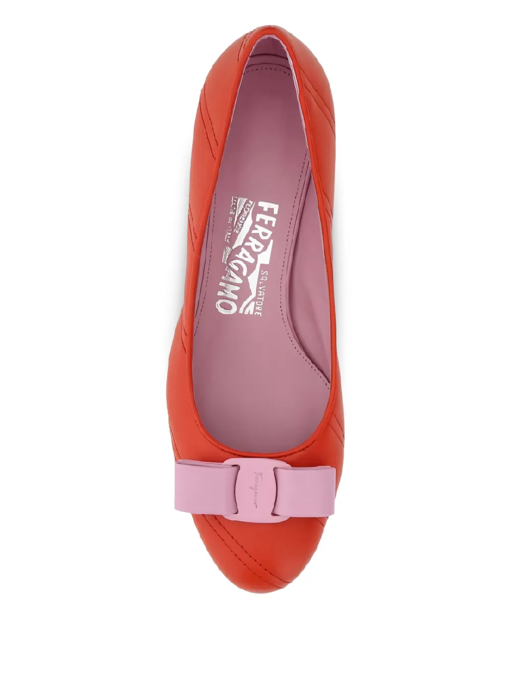 Ferragamo Vara pumps met strikdetail Rood