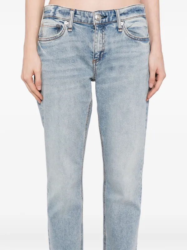 【関税込み】rag & bone ブルー Dre ジーンズ Rag & Bone Dre Low-Rise Slim Boyfriend Jeans - Bergdorf Goodman