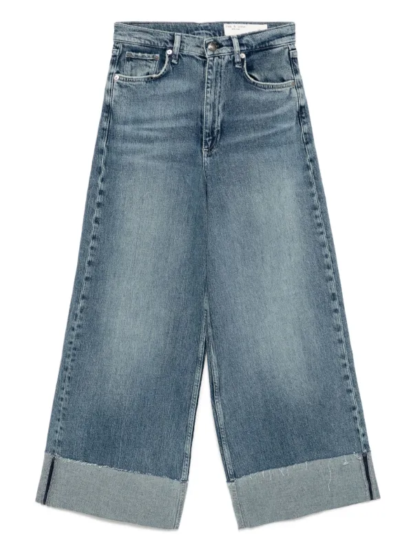 【関税込み】rag & bone ブルー Sofie ジーンズ rag & bone Sofie Featherweight Wide-Leg Jeans | Saks Fifth