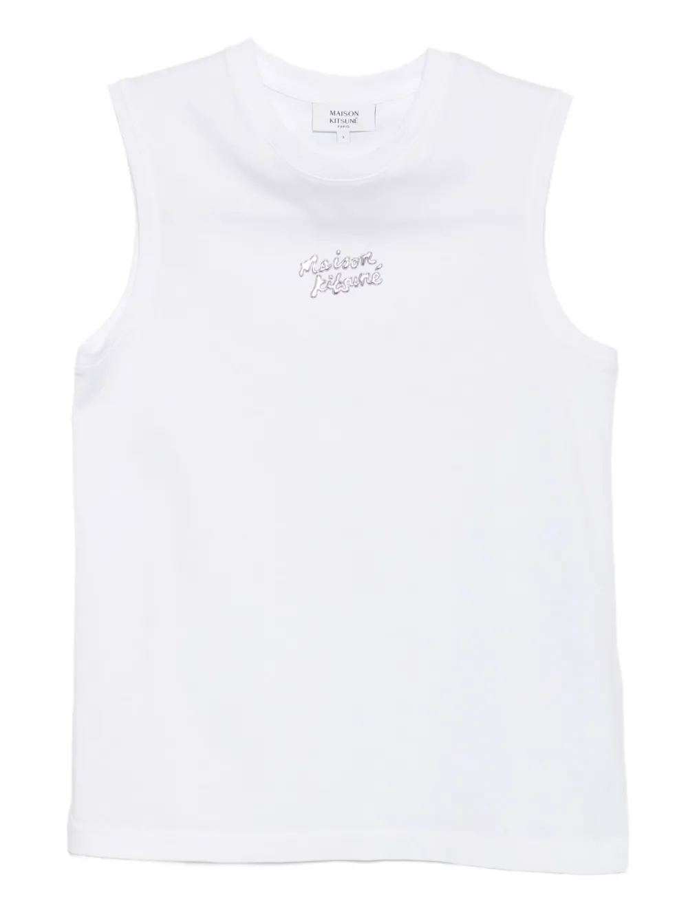 Maison Kitsuné Metallic tanktop Wit