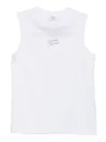 Maison Kitsuné metallic tank top - White