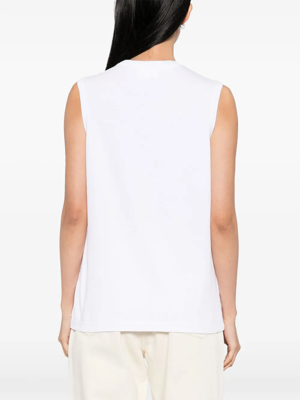 Maison Kitsuné Metallic tanktop Wit