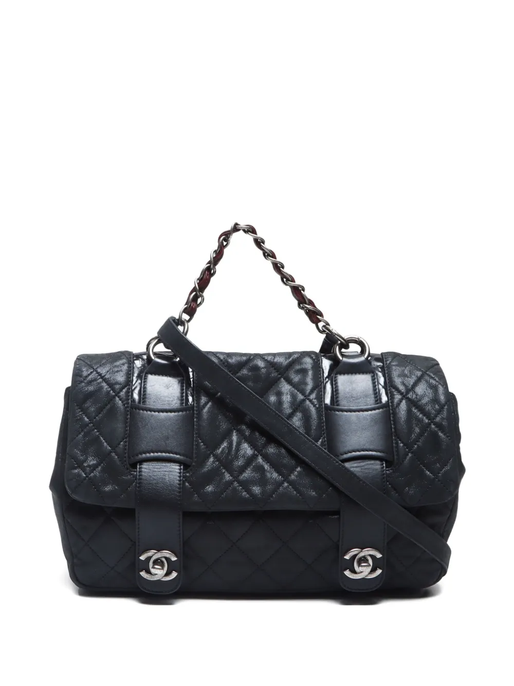 CHANEL Pre-Owned 2010-2011 キルティング ショルダーバッグ - ブラック CHANEL Pre-Owned 2010-2011 キルティング ショルダーバッグ - ブラック