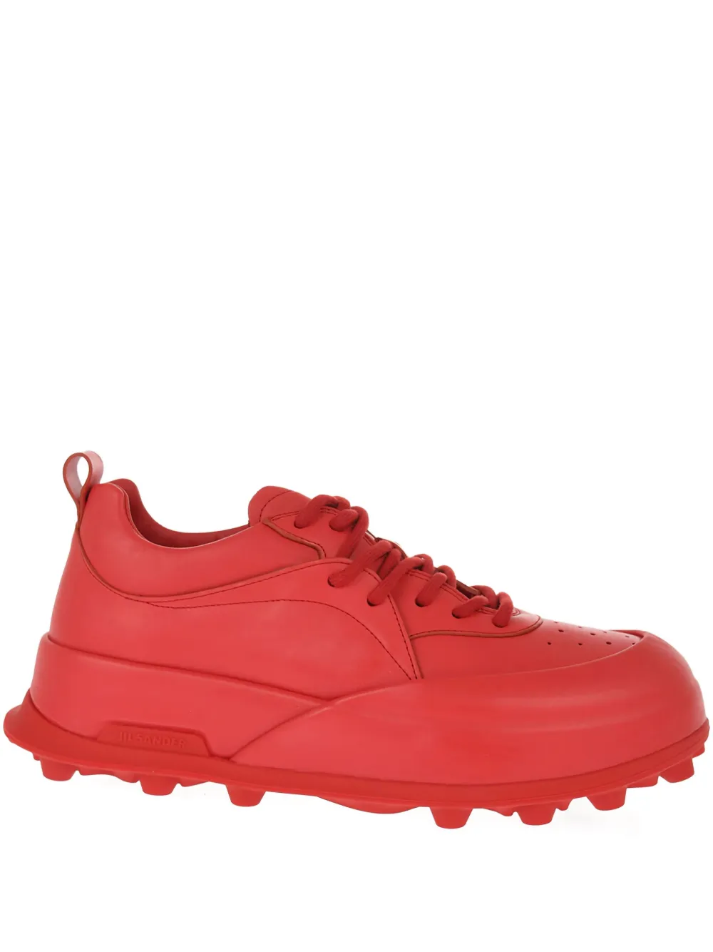 Jil Sander leather sneakers Rood