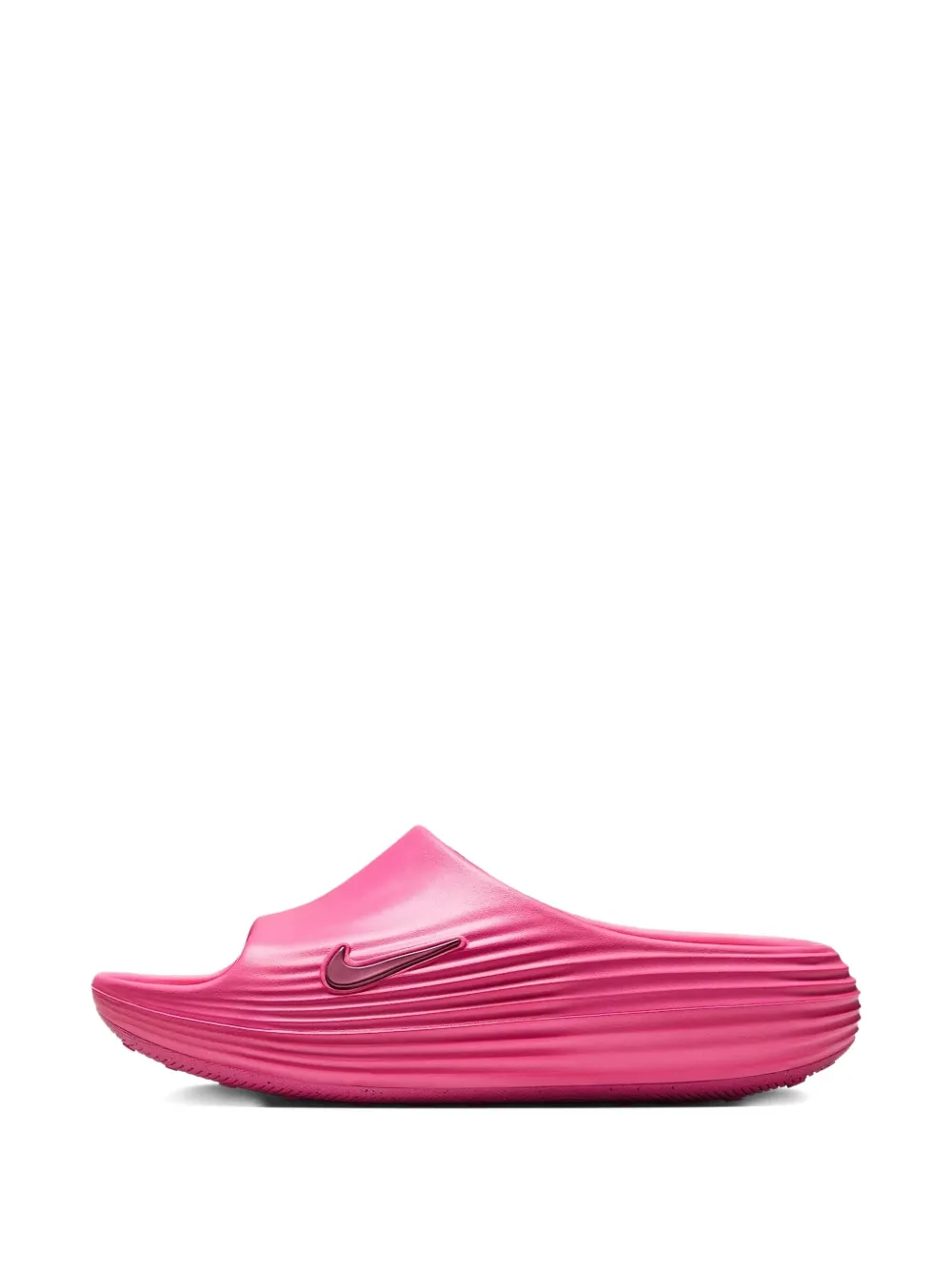 Nike ReactX geribbelde slippers Roze