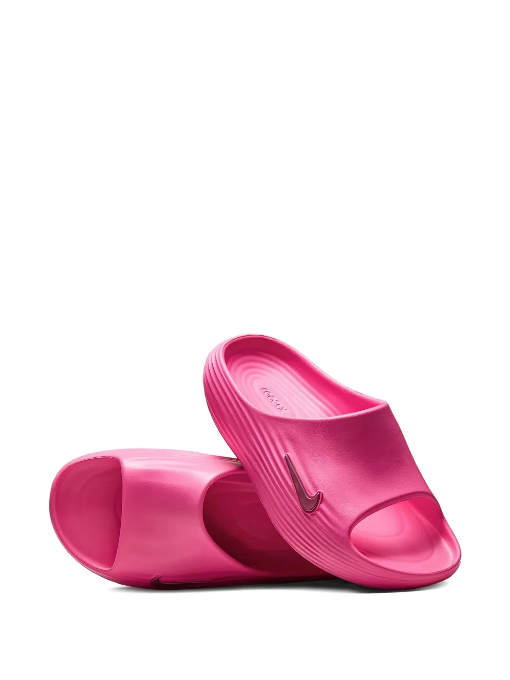 Nike ReactX geribbelde slippers Roze