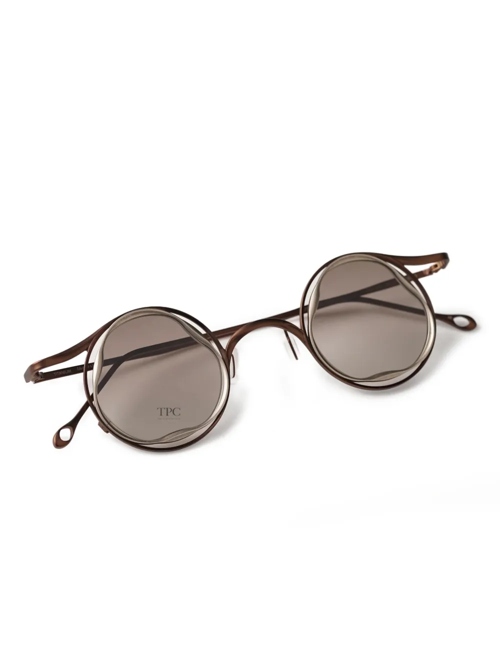  Rigards Round-frame Tinted Sunglasses - Brown 