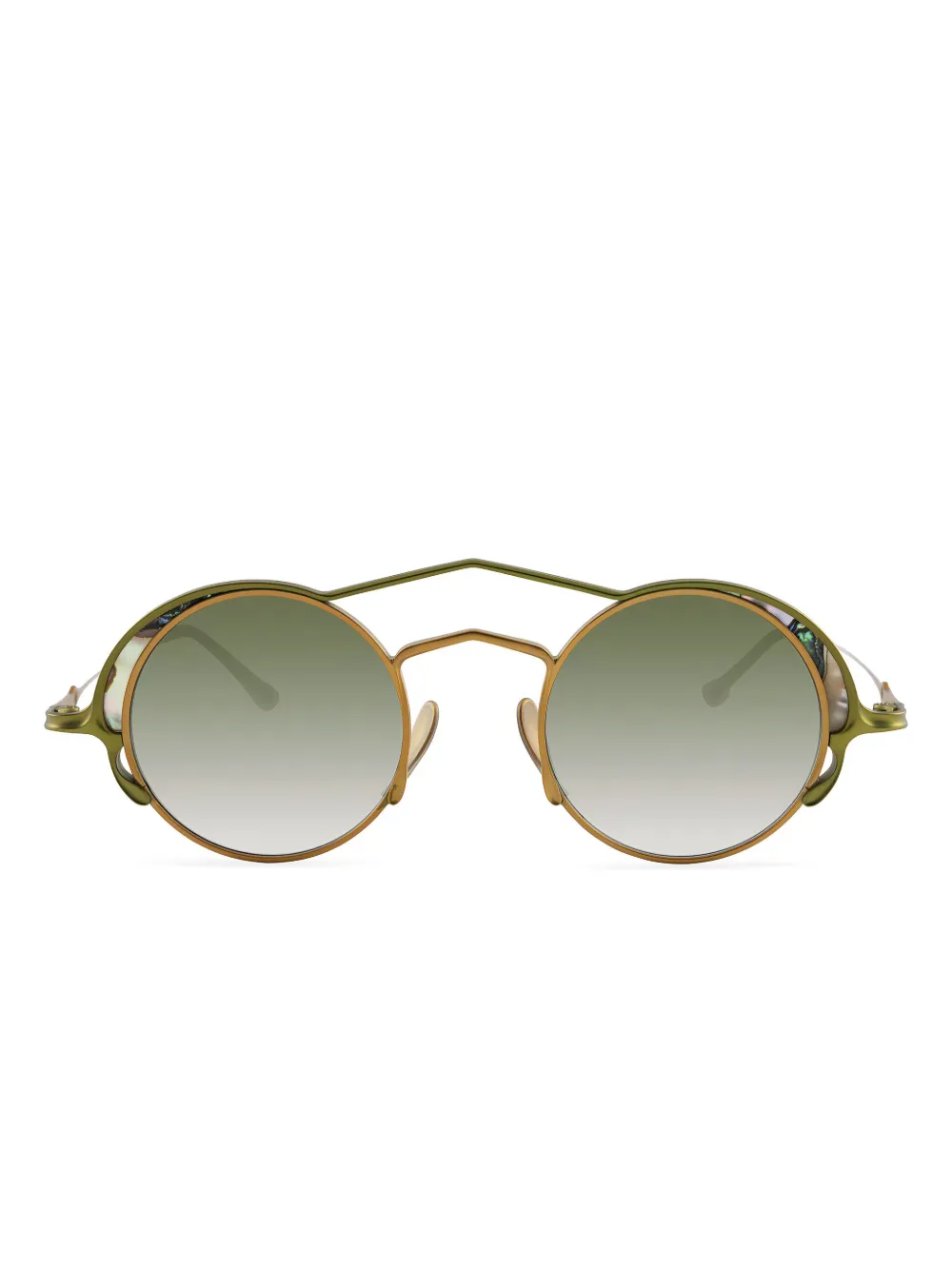 Rigards round-frame double-bridge sunglasses | Gold | Image 1