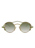 Rigards round-frame double-bridge sunglasses - Gold
