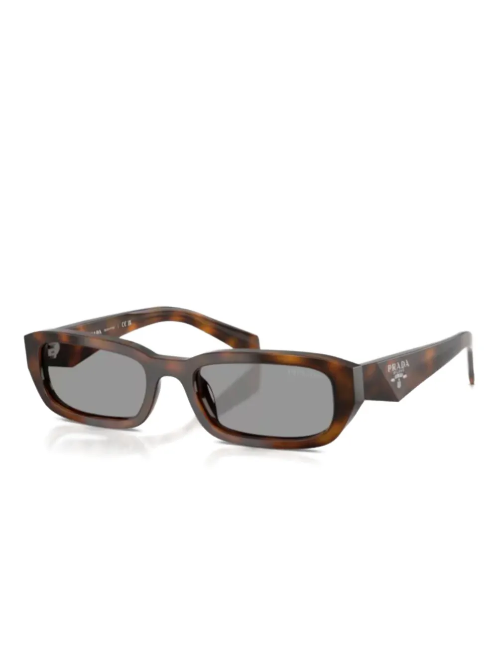 Prada Eyewear Zonnebril met rechthoekig montuur Bruin