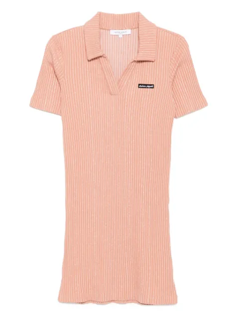 Maison Kitsuné ribbed polo dress