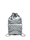 CHANEL Pre-Owned 2015 metallic leather backpack - Silver