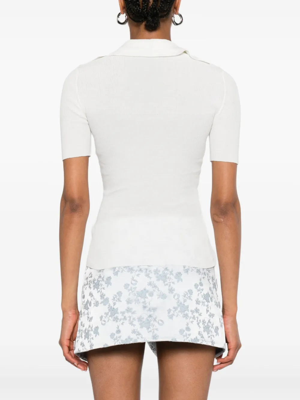Vivienne Westwood Orb-embroidered polo top Wit