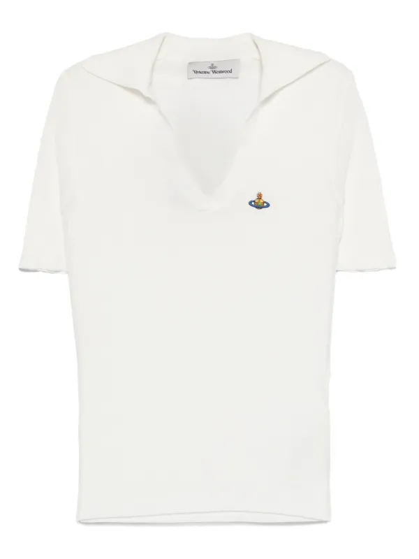 Vivienne Westwood Orb-embroidered Polo Top White FARFETCH