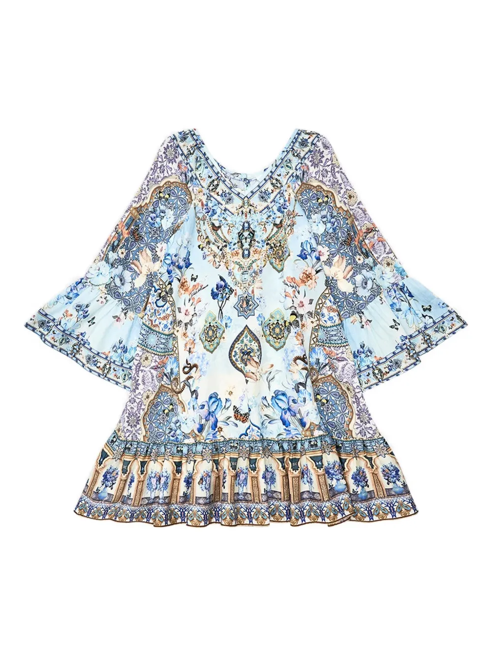 Camilla Kids gathered-panel bell-sleeves casual dress | Girls Casual Dresses | Image 2