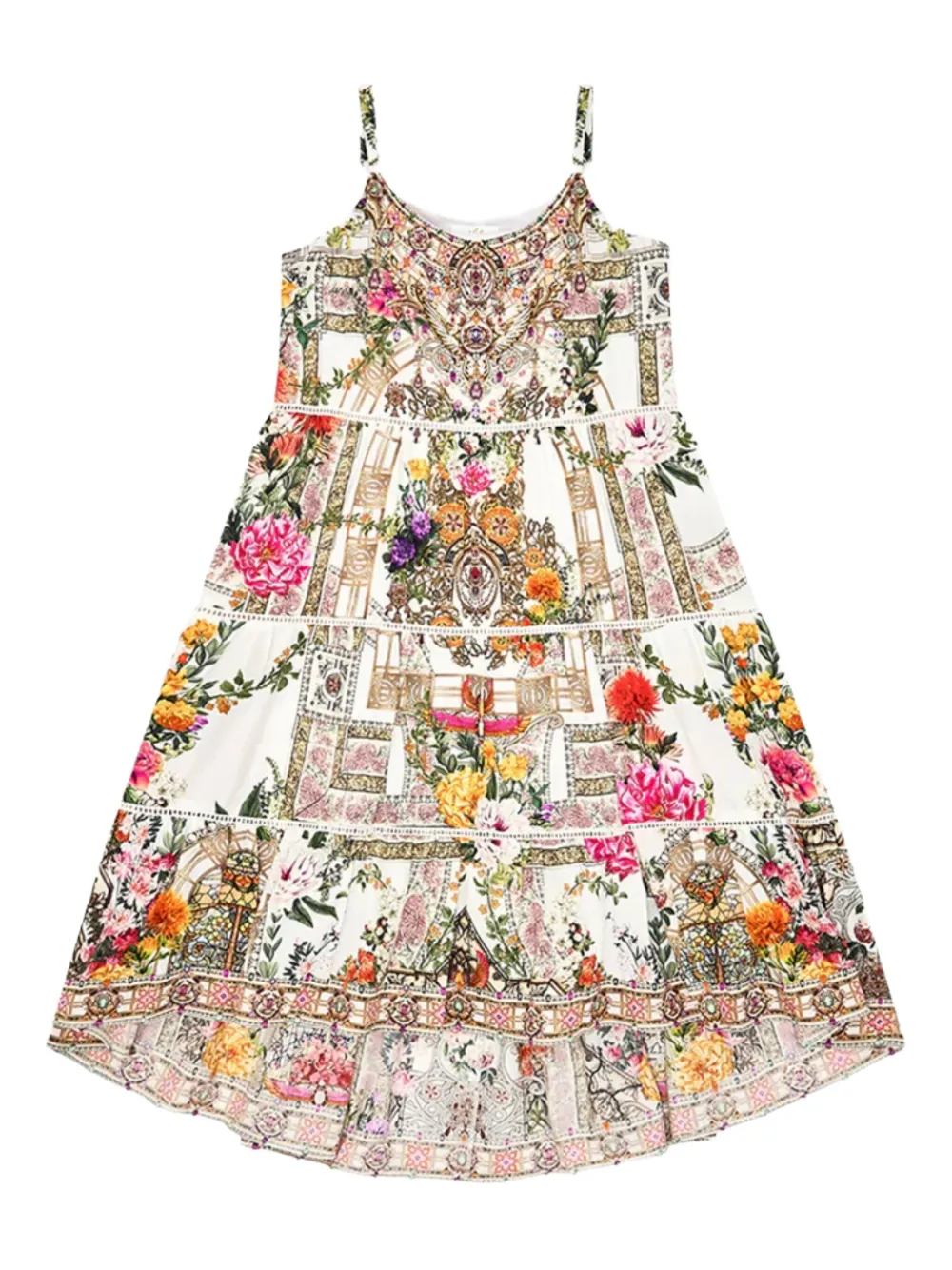 Shop Camilla Floral-print Tiered Dress