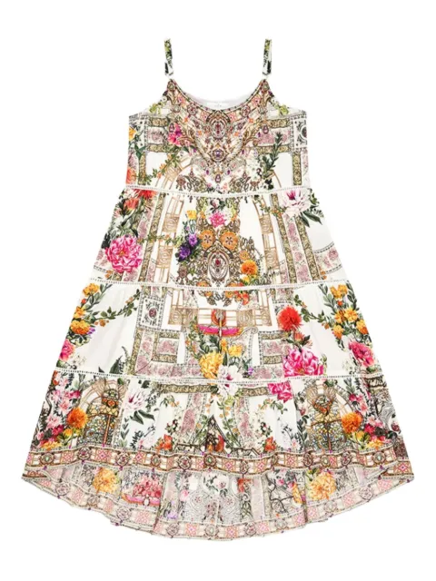 Camilla Kids floral-print tiered dress