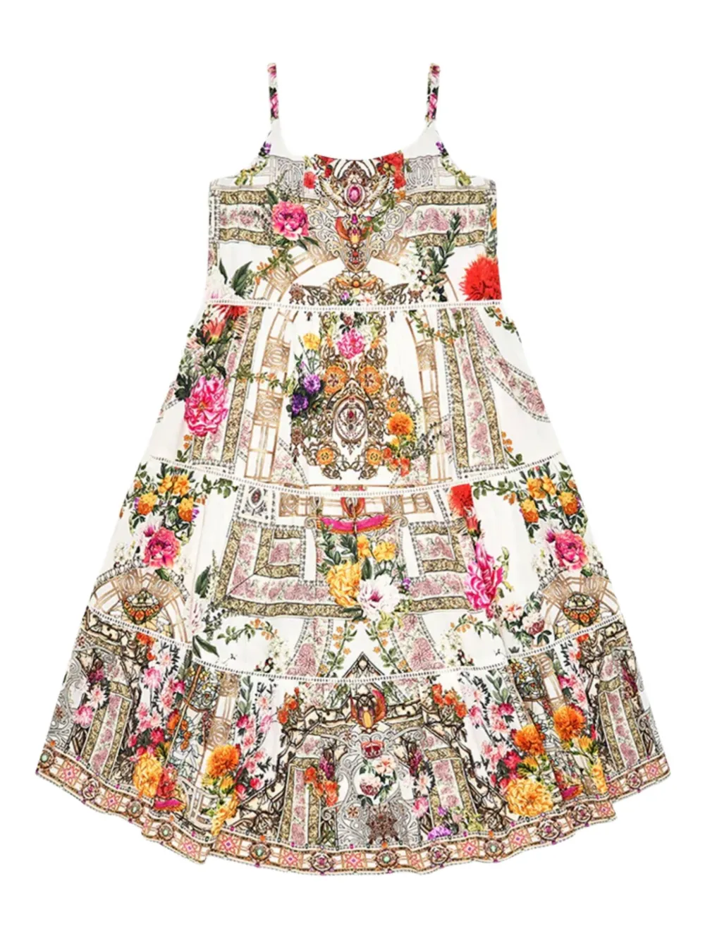 Shop Camilla Floral-print Tiered Dress