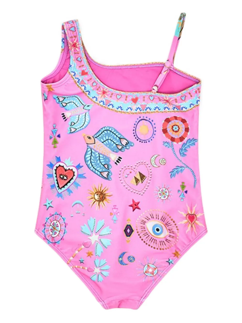 Camilla Kids Asymmetrisch badpak Roze