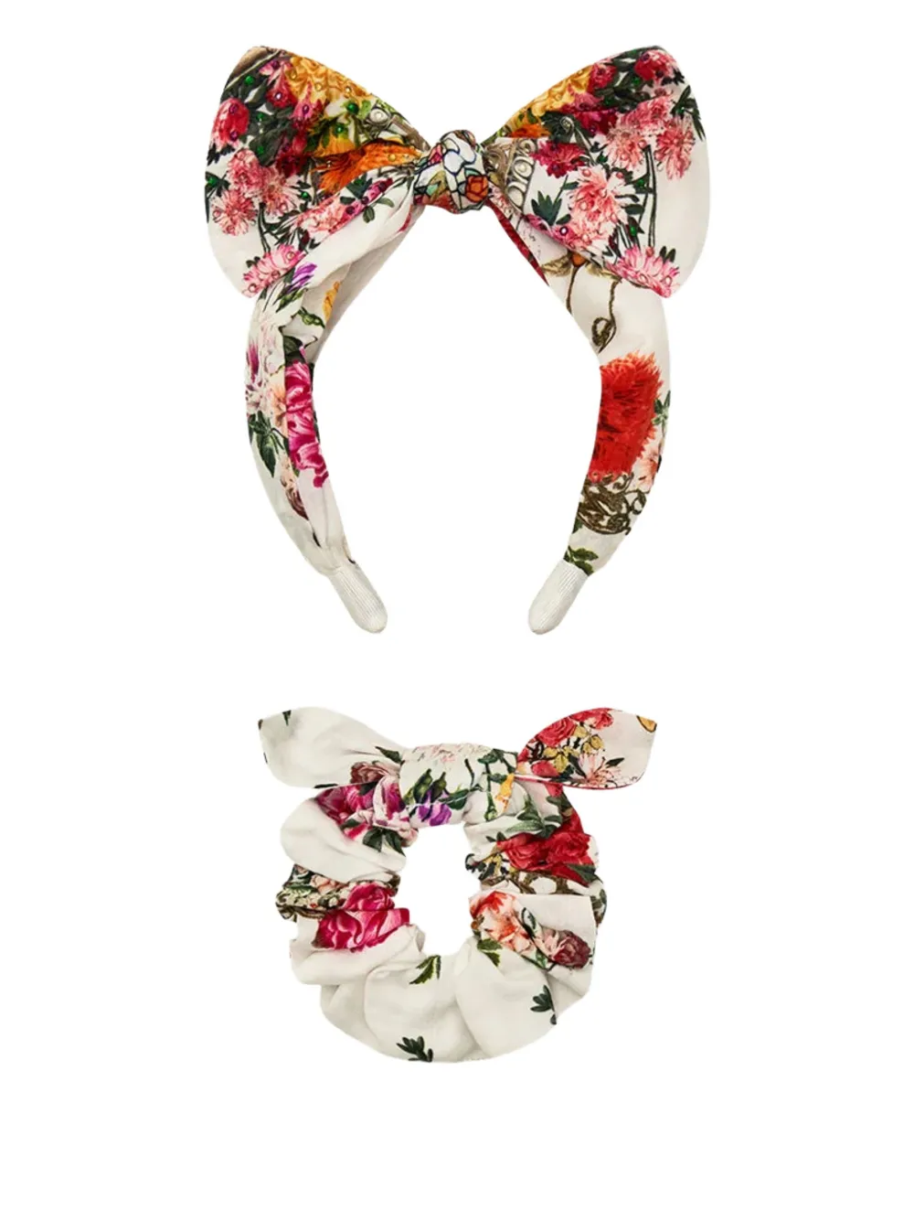 Camilla Kids floral-print accessory set - White