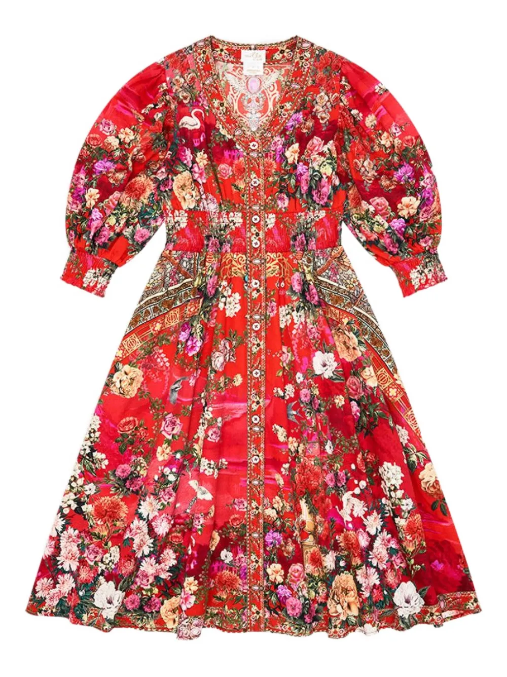 Camilla Kids floral-print casual dress | Red | Image 1