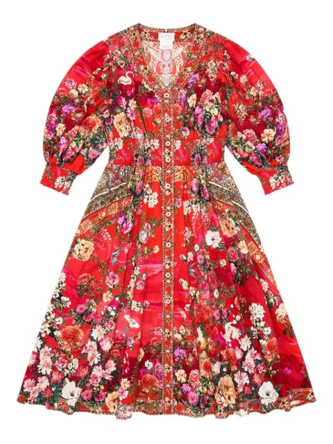Camilla Kids floral-print casual dress