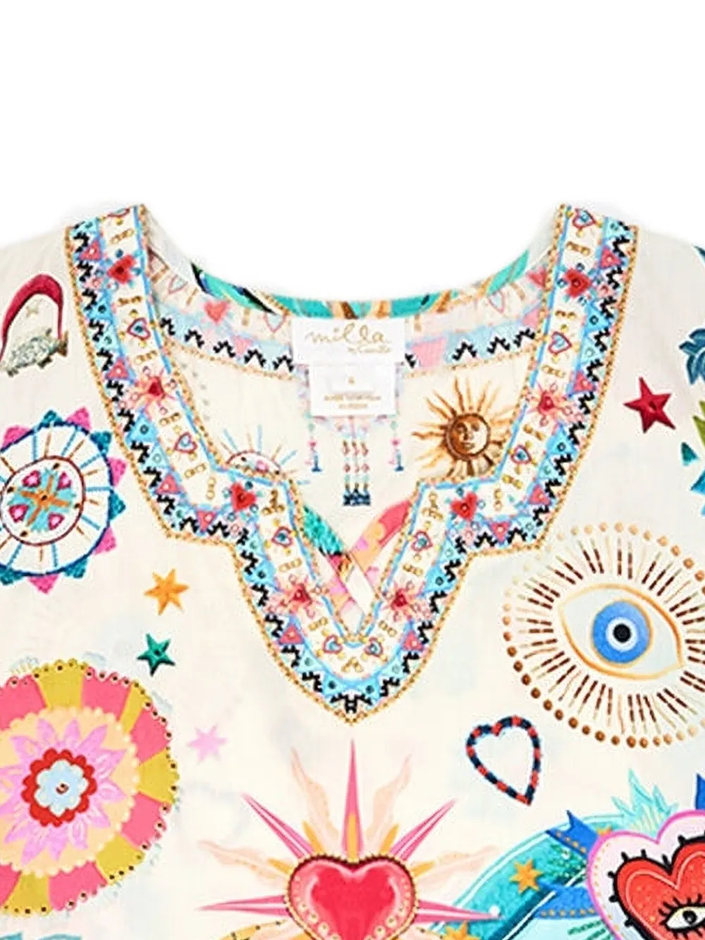 Camilla Kids frill-hem print top | Girls Blouses | Image 2