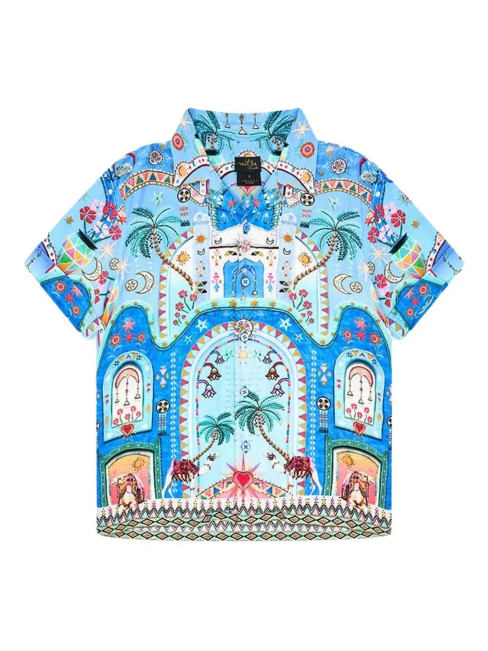 Camilla Kids graphic-print short-sleeve shirt - Blue