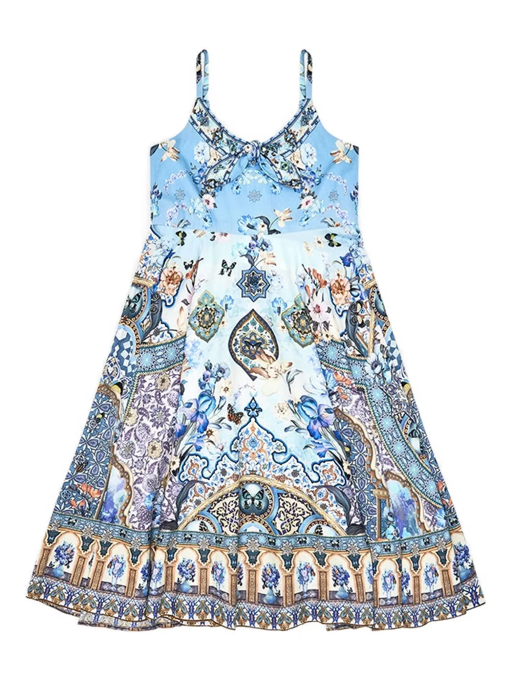 Camilla Kids strappy print casual dress | Blue | Image 1