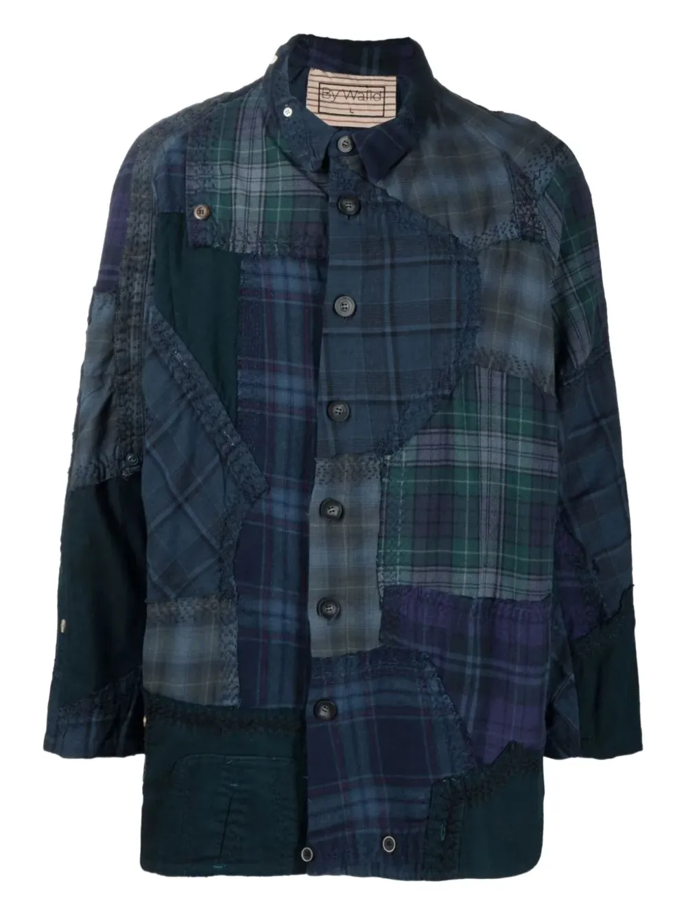 By Walid patchwork button-up shirt | bleu | Image 1