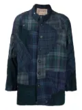 By Walid patchwork button-up shirt - Blue