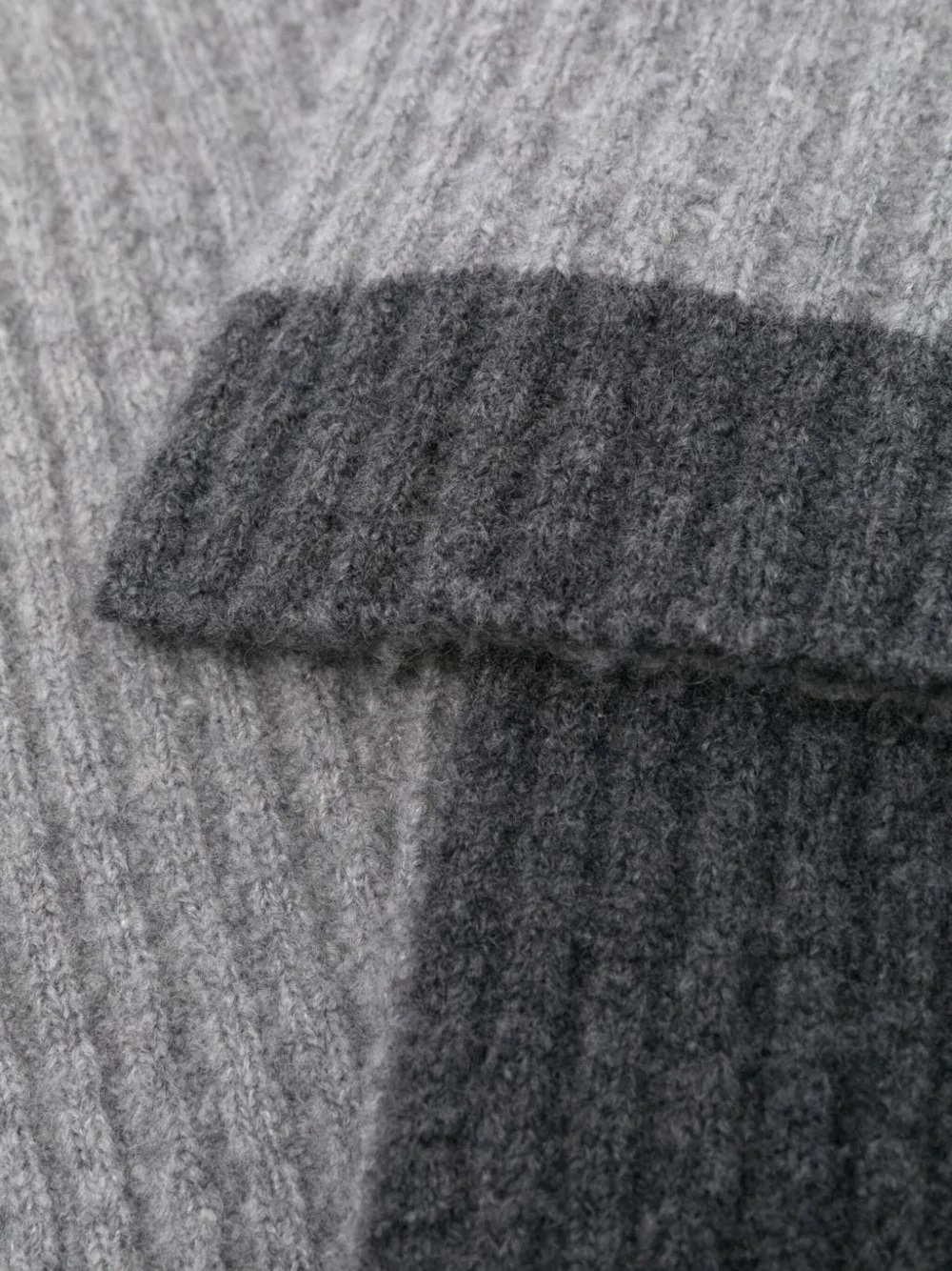 Balmain ribbed reversible scarf - Grijs
