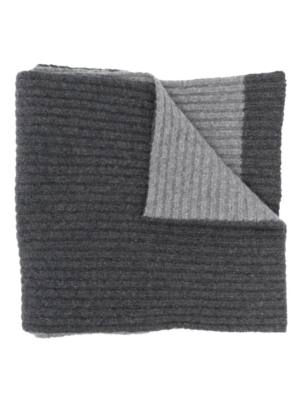 Balmain ribbed reversible scarf | Grey | Image 1
