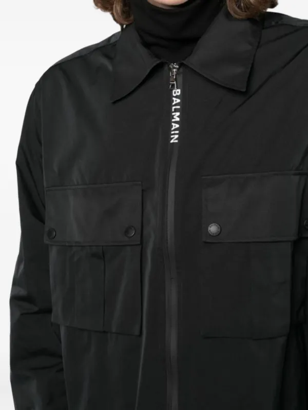 Balmain BKB851760001 関税送料込 Hoodie with all-over Balmain label print - Men | BALMAIN
