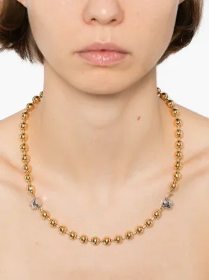 IN GOLD WE TRUST PARIS パールネックレス IN GOLD WE TRUST PARISのシルバー Ball Chain & Pearl