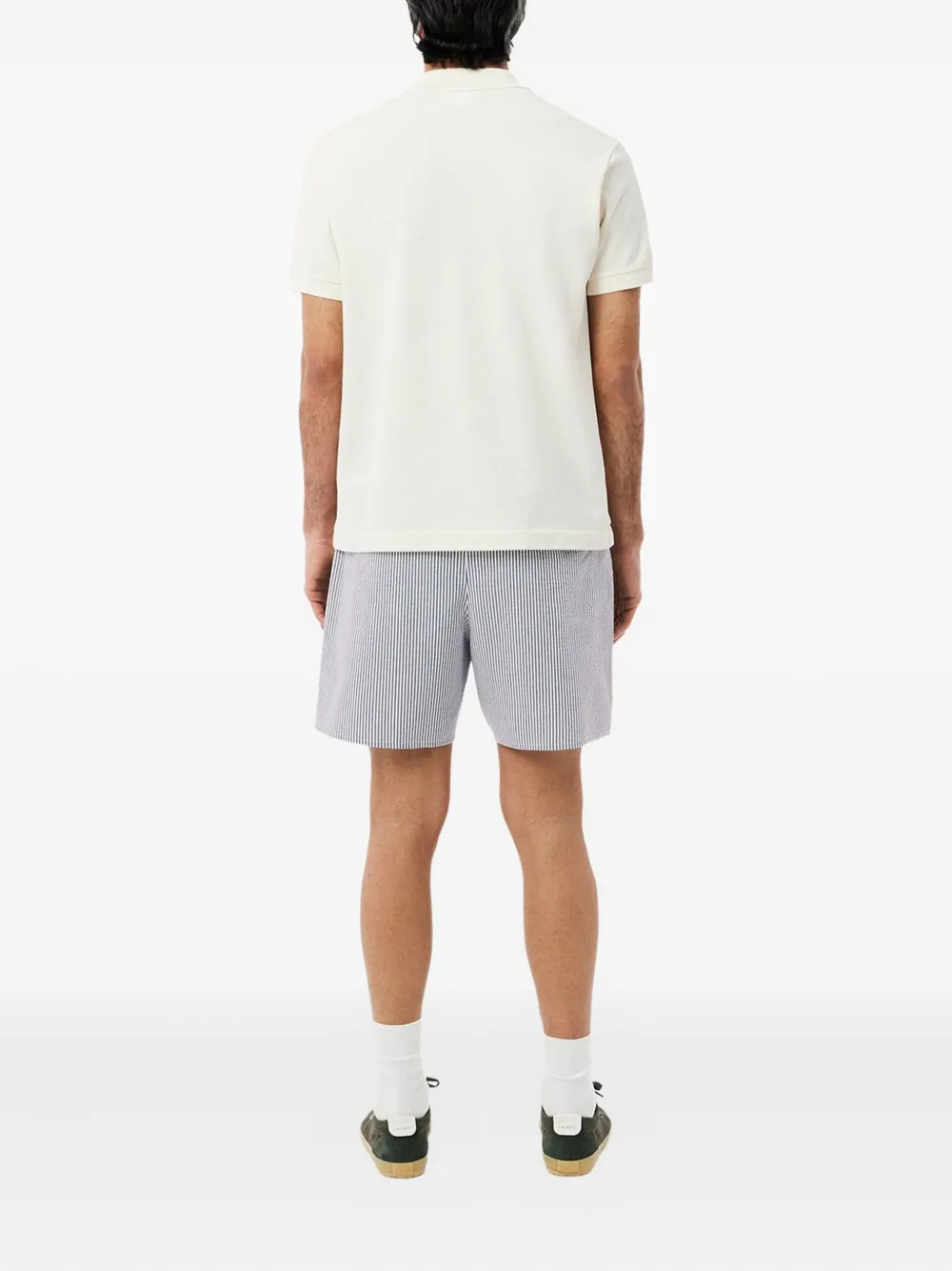Lacoste Gestreepte zwembroek Blauw