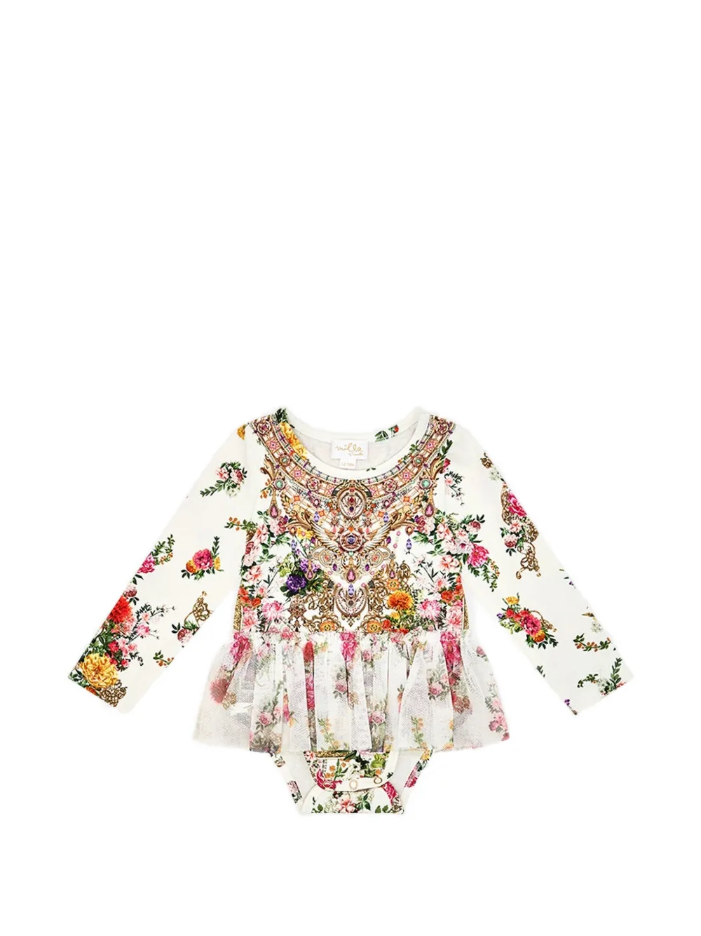 Camilla Kids long-sleeve dress - Bianco