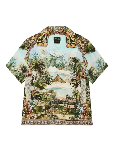 Camilla Kids camisa manga corta con estampado tropical