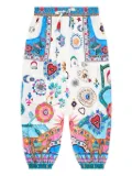 Camilla Kids multi-print elasticated-waist trousers - White