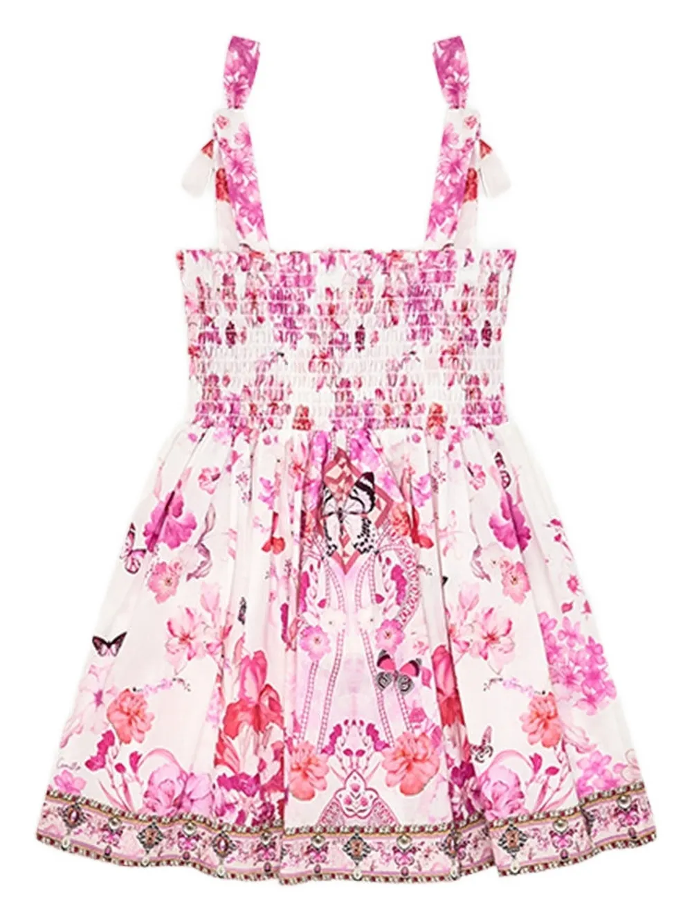 Camilla Kids Jurk met botanische print - Wit
