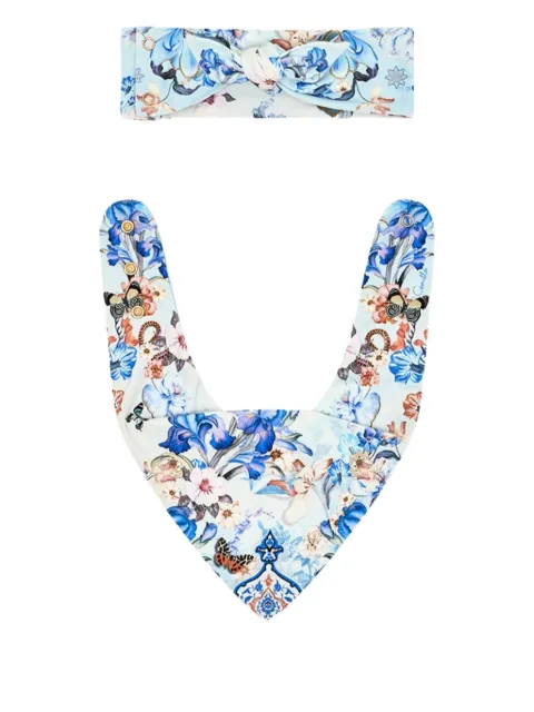 Camilla Kids lot bavoir-bandeau à fleurs