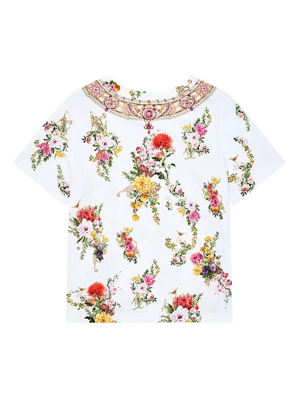 Camilla Kids T-shirt met print en korte mouwen Wit