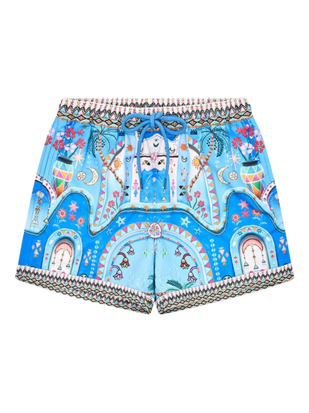 Camilla Kids printed drawstring shorts | Blue | Image 1