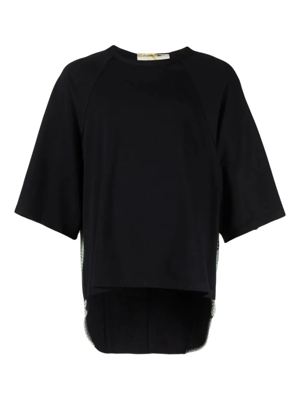 By Walid raglan-sleeve black T-shirt | Black | Image 1