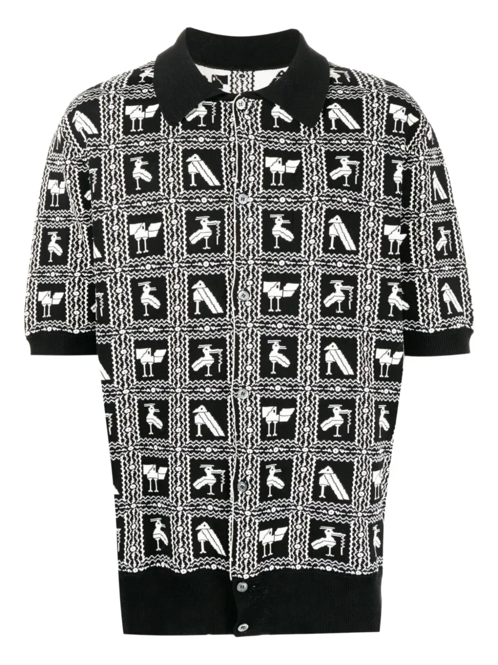 4SDESIGNS camisa con estampado gráfico | negro | Image 1