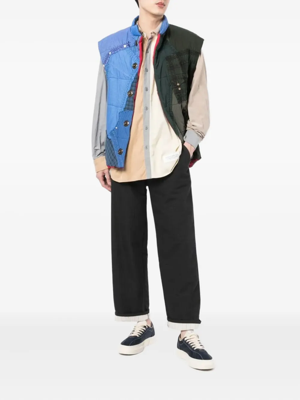 By Walid Gefütterte Patchwork-Weste | Westen & Gilets | Image 2